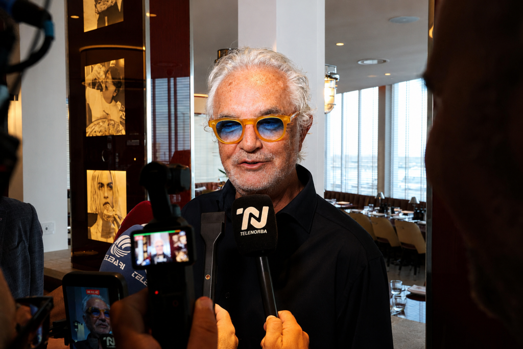Flavio Briatore in visita a Savelletri, in Puglia