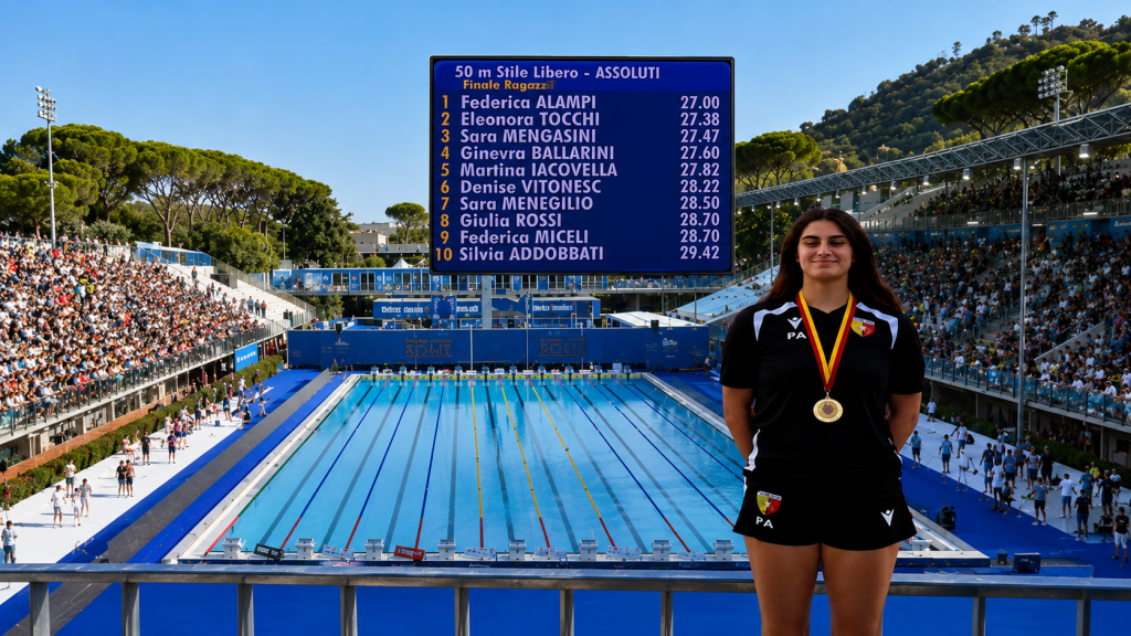 Federica Alampi, tre ori nel nuoto tra Riccione e Roma